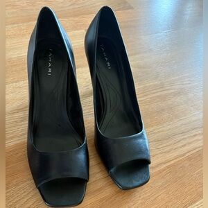 Tahiti Black Leather Upper High Heel Shoes